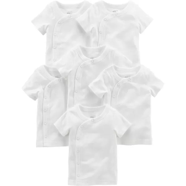 Simple Joys by Carters babyboys 6pack Sidesnap Shortsleeve ShirtWhite