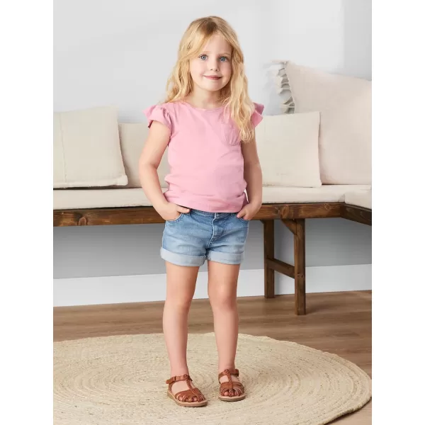 Simple Joys by Carters Girls Denim Shorts Pack of 2Dark DenimLight Denim