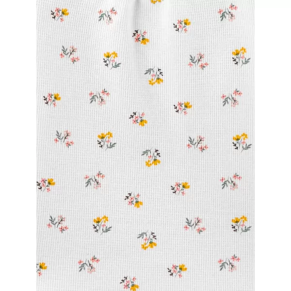 Simple Joys by Carters Girls LongSleeve Shirts Pack of 3Grey DotsPeachWhite Floral