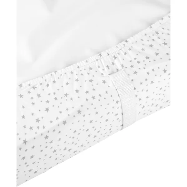 Simple Joys by Carters Baby 2Pack Cotton Changing Pad CoversWhite StarsStripe