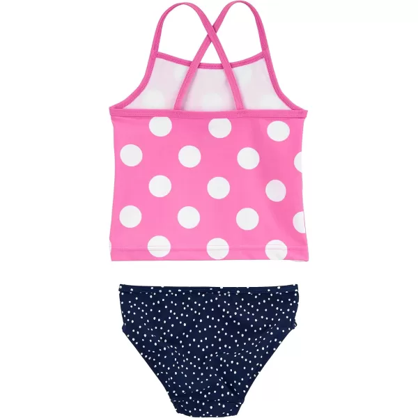 Simple Joys by Carters Girls 3Piece Assorted Rashguard Sets Navy DotsPink Polka DotSea Life 2T