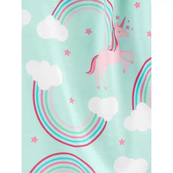 imageSimple Joys by Carters Girls 2Pack NightgownsMint Green RainbowPink Polka Dot