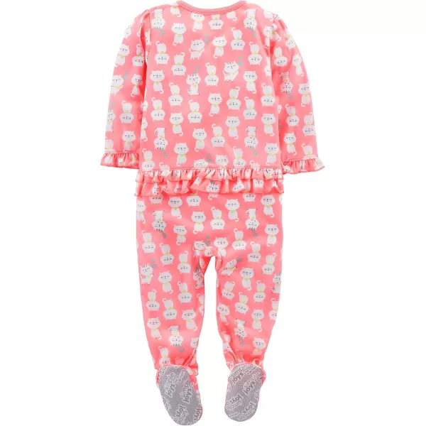 imageSimple Joys by Carters Toddlers and Baby Girls LooseFit Polyester Jersey Footed Pajamas Pack of 3ButterflyFairyKitten