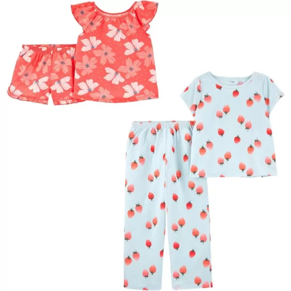 imageSimple Joys by Carters Girls 4Piece Poly PajamasBerryFloral