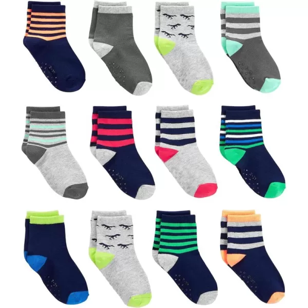 imageSimple Joys by Carters Baby Boys 12Pack SocksMulticolorDinosaurStripe