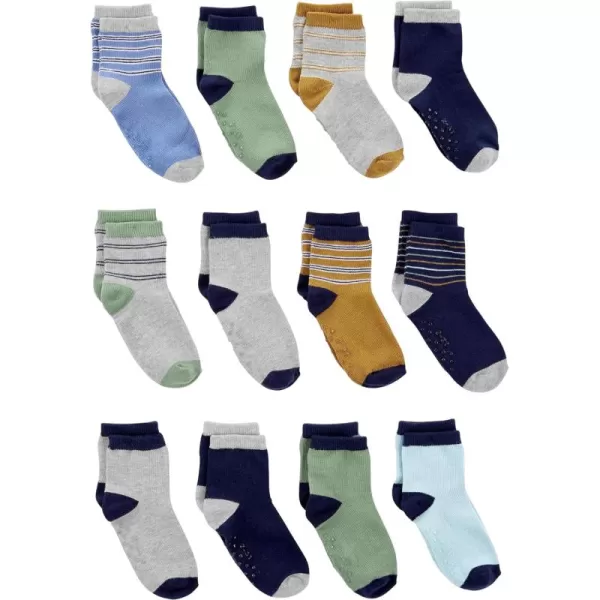 imageSimple Joys by Carters Baby Boys 12Pack SocksMulticolorDouble StripeStripe