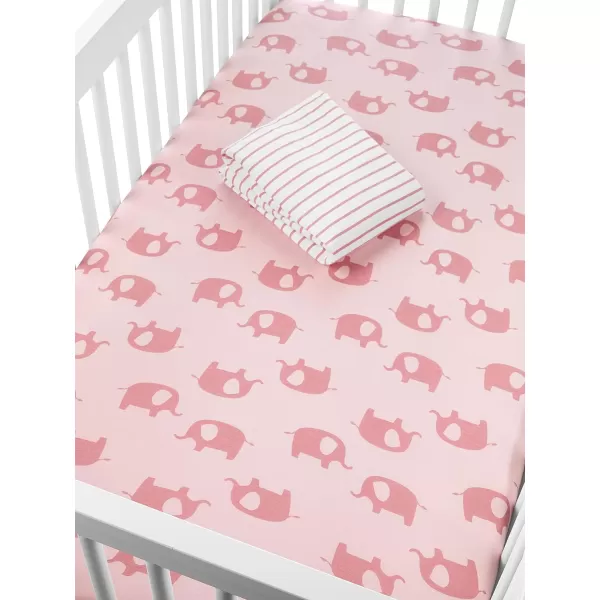 Simple Joys by Carters Baby 2Pack Cotton Crib Sheets ElephantsStars One Size