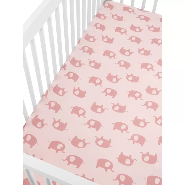 Simple Joys by Carters Baby 2Pack Cotton Crib Sheets ElephantsStars One Size