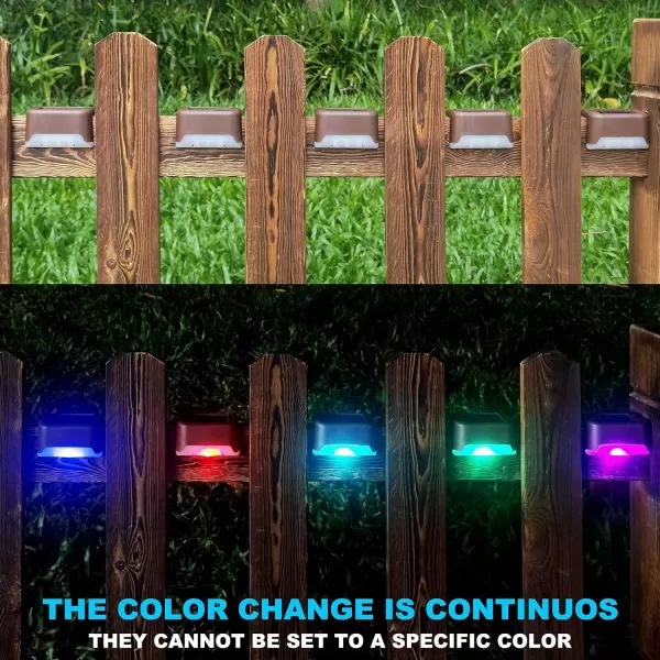 DenicMic 16 Pack Fence Post Solar Lights for Patio Pool Stairs Step and Pathway Weatherproof LED Deck Lights Solar Powered Outdoor Lights Warm WhiteMulticolor