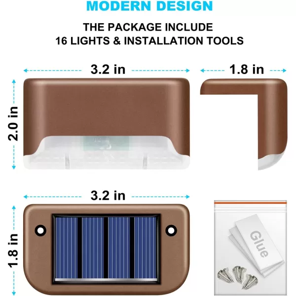 DenicMic Solar Deck Lights Outdoor 3 Pack Solar Step Lights Waterproof Led Solar Lights for Outdoor Decks RailingStairs Step Fence Yard and PatioColor Changing