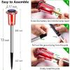image:imageDenicMic Solar Lights Outdoor 10 Pack Waterproof Pink LED Stainless Steel Stake Outside Lights for Yard Pathway Garden Driveway Walkway Landscape Path Lighting Mothers Day Gifts for MomRed White 10Pack