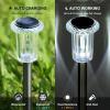 image:imageDenicMic Solar Lights Outdoor 10 Pack Waterproof Pink LED Stainless Steel Stake Outside Lights for Yard Pathway Garden Driveway Walkway Landscape Path Lighting Mothers Day Gifts for MomCold 10Pack