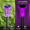 image:imageDenicMic Solar Lights Outdoor 10 Pack Waterproof Pink LED Stainless Steel Stake Outside Lights for Yard Pathway Garden Driveway Walkway Landscape Path Lighting Mothers Day Gifts for MomPurple 10Pack