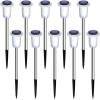 image:imageDenicMic Solar Lights Outdoor 10 Pack Waterproof Pink LED Stainless Steel Stake Outside Lights for Yard Pathway Garden Driveway Walkway Landscape Path Lighting Mothers Day Gifts for MomCold 10Pack