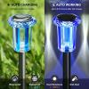 image:imageDenicMic Solar Lights Outdoor 10 Pack Waterproof Pink LED Stainless Steel Stake Outside Lights for Yard Pathway Garden Driveway Walkway Landscape Path Lighting Mothers Day Gifts for MomColor 10Pack