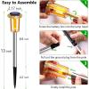 image:imageDenicMic Solar Lights Outdoor 10 Pack Waterproof Pink LED Stainless Steel Stake Outside Lights for Yard Pathway Garden Driveway Walkway Landscape Path Lighting Mothers Day Gifts for MomColor 10Pack