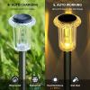 image:imageDenicMic Solar Lights Outdoor 10 Pack Waterproof Pink LED Stainless Steel Stake Outside Lights for Yard Pathway Garden Driveway Walkway Landscape Path Lighting Mothers Day Gifts for MomWarm 10Pack