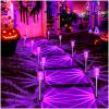 image:imageDenicMic Solar Lights Outdoor 10 Pack Waterproof Pink LED Stainless Steel Stake Outside Lights for Yard Pathway Garden Driveway Walkway Landscape Path Lighting Mothers Day Gifts for MomPurple 10Pack