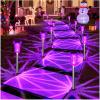 image:imageDenicMic Solar Lights Outdoor 10 Pack Waterproof Pink LED Stainless Steel Stake Outside Lights for Yard Pathway Garden Driveway Walkway Landscape Path Lighting Mothers Day Gifts for MomPurple 10Pack