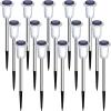 image:imageDenicMic Solar Lights Outdoor 10 Pack Waterproof Pink LED Stainless Steel Stake Outside Lights for Yard Pathway Garden Driveway Walkway Landscape Path Lighting Mothers Day Gifts for MomCold 15Pack