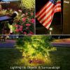image:imageDenicMic Solar Lights Outdoor Waterproof Adjustable Solar Spot Lights Outdoor 3000K Warm White Lens LED for Yard Garden Patio Pathway Flag Tree House Landscape Lighting Outside 2 PackWarm 2Pack