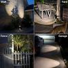 image:imageDenicMic Solar Lights Outdoor Waterproof Adjustable Solar Spot Lights Outdoor 3000K Warm White Lens LED for Yard Garden Patio Pathway Flag Tree House Landscape Lighting Outside 2 PackWhite 4Pack