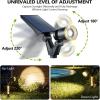 image:imageDenicMic Solar Lights Outdoor Waterproof Adjustable Solar Spot Lights Outdoor 3000K Warm White Lens LED for Yard Garden Patio Pathway Flag Tree House Landscape Lighting Outside 2 PackWarm 2Pack