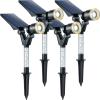 image:imageDenicMic Solar Lights Outdoor Waterproof Adjustable Solar Spot Lights Outdoor 3000K Warm White Lens LED for Yard Garden Patio Pathway Flag Tree House Landscape Lighting Outside 2 PackWhite 4Pack