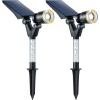 image:imageDenicMic Solar Lights Outdoor Waterproof Adjustable Solar Spot Lights Outdoor 3000K Warm White Lens LED for Yard Garden Patio Pathway Flag Tree House Landscape Lighting Outside 2 PackWarm 2Pack