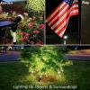 image:imageDenicMic Solar Lights Outdoor Waterproof Adjustable Solar Spot Lights Outdoor 3000K Warm White Lens LED for Yard Garden Patio Pathway Flag Tree House Landscape Lighting Outside 2 PackWhite 4Pack