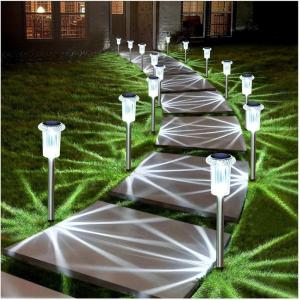 image:imageDenicMic Solar Lights Outdoor 10 Pack Waterproof Pink LED Stainless Steel Stake Outside Lights for Yard Pathway Garden Driveway Walkway Landscape Path Lighting Mothers Day Gifts for MomCold 10Pack