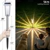 image:imageDenicMic Solar Lights Outdoor 4 Pack Waterproof 10 Mode 3000K 4000K 6000K Fixed Color LED Stainless Steel Stake Outside Lights for Yard Pathway Garden Driveway Walkway Landscape Path Lighting8 Pack