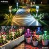 image:imageDenicMic Solar Lights Outdoor 4 Pack Waterproof 10 Mode 3000K 4000K 6000K Fixed Color LED Stainless Steel Stake Outside Lights for Yard Pathway Garden Driveway Walkway Landscape Path Lighting8 Pack