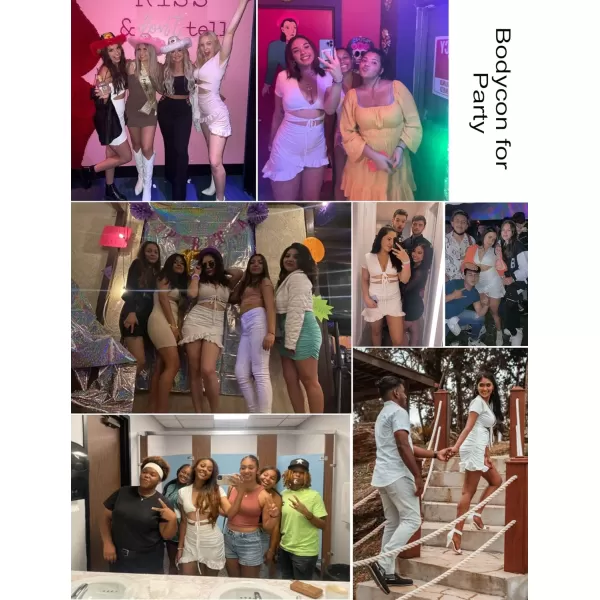 HOTOUCH 2023 Womens Bodycon Dress Short Sleeve Tied Cut Out Ruched Mini Club Party Summer Dresses XSXXLA White