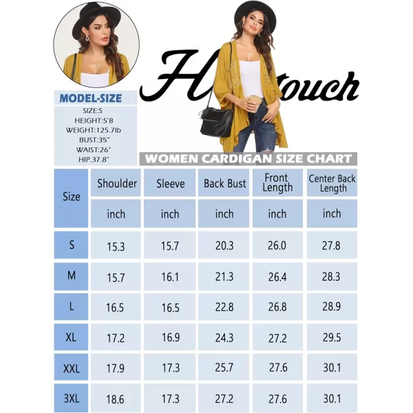 HOTOUCH Womens Cardigan Open Front 34 Sleeve Lace Lightweight Beach Summer Cover Up TopsAyellow