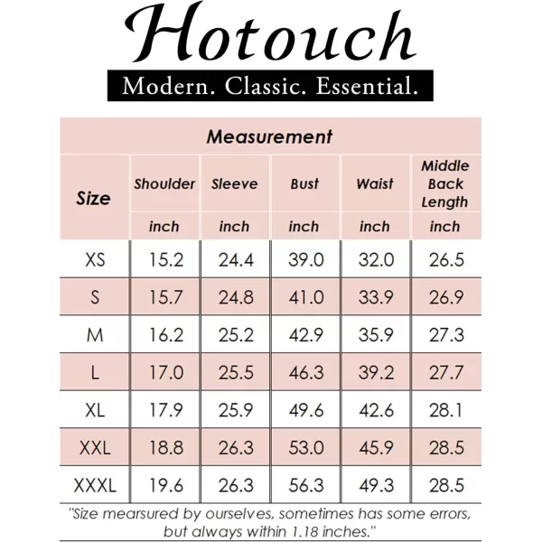 HOTOUCH Womens Cotton Basic Button Down Shirt Slim Fit Dress ShirtsA  Black Slim Fit  a Size Up for Relaxed Fit