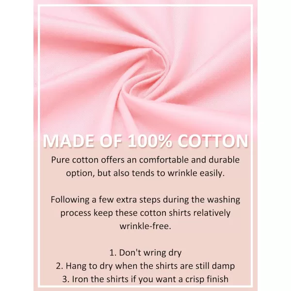 HOTOUCH Womens Cotton Basic Button Down Shirt Slim Fit Dress ShirtsMisty Rose Slim Fit  a Size Up for Relaxed Fit