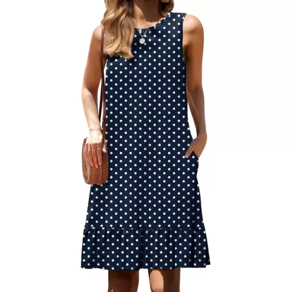 Blue Polka Dot Print