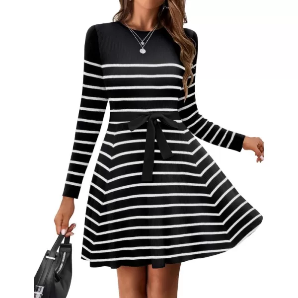 Striped Black White