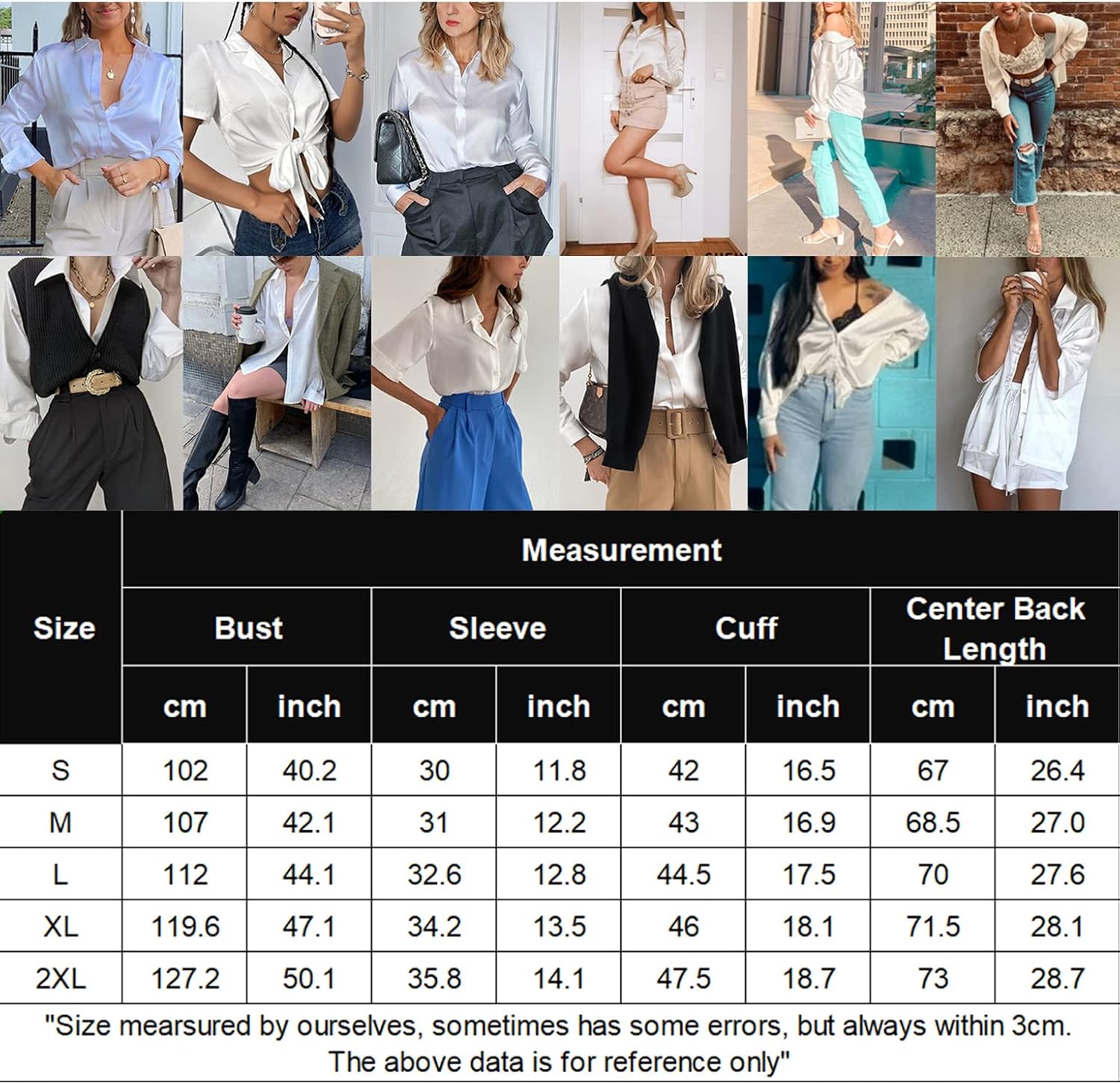 HOTOUCH Silk Button Down Shirts for Women Satin Short Sleeve V Neck Casual Work Office Blouse Tunic TopsHot Pink