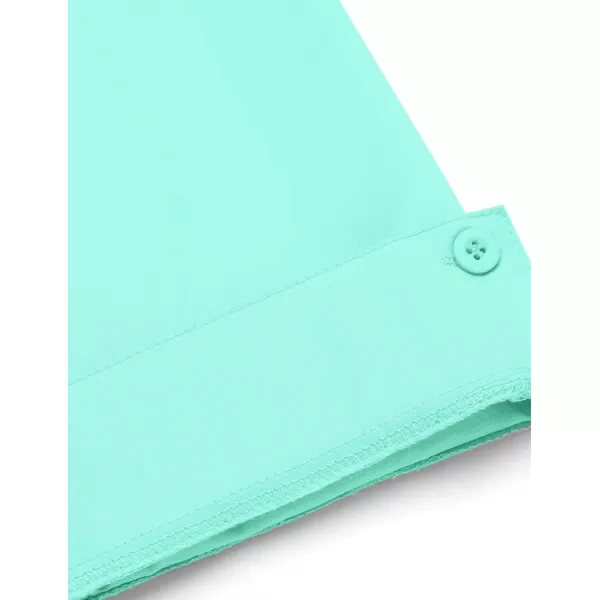 HOTOUCH Womens 34 Sleeve Button Down Shirt Slim Fit Work Blouses Cotton Dress Shirts Office TopsIce Green Slim Fit  a Size Up for Relaxed Fit