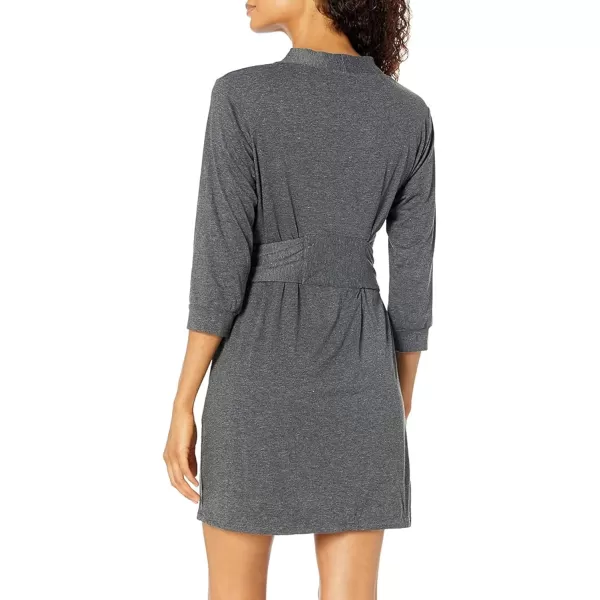 HOTOUCH Womens Robe Lightweight Cotton Robes Short Knit Bathrobe Soft Ladies Sleepwear with Pockets04grey