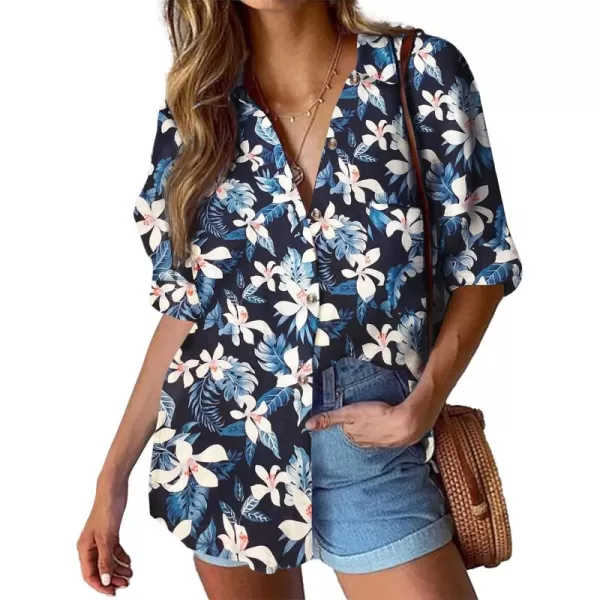 Navy-floral