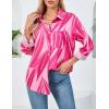 imageHOTOUCH Womens Button Down Shirts Casual Long Sleeve Dress Shirt Textured Collared Work Blouse Top with PocketPink Rowena