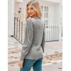 imageHOTOUCH Womens Knit Shirt Soft Puff Long Sleeve Blouse Tops Lightweight V Neck Tunic XSXXLGrey