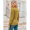 imageHOTOUCH Womens Knit Shirt Soft Puff Long Sleeve Blouse Tops Lightweight V Neck Tunic XSXXLMustard