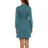 imageHOTOUCH Womens Robe Lightweight Robes Short Knit Bathrobe Soft Ladies Sleepwear with Pockets04blue Green