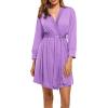 imageHOTOUCH Womens Robe Lightweight Robes Short Knit Bathrobe Soft Ladies Sleepwear with PocketsLavender