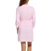 imageHOTOUCH Womens Robe Lightweight Robes Short Knit Bathrobe Soft Ladies Sleepwear with PocketsMisty Rose