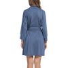 imageHOTOUCH Womens Robe Lightweight Robes Short Knit Bathrobe Soft Ladies Sleepwear with PocketsNavy Blue